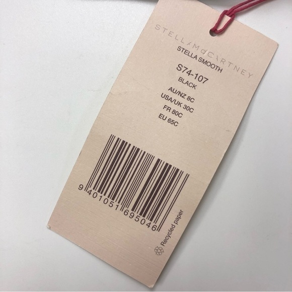 Stella McCartney NEW balconette bra Black Stella Smooth Size 30C - Picture 6 of 10